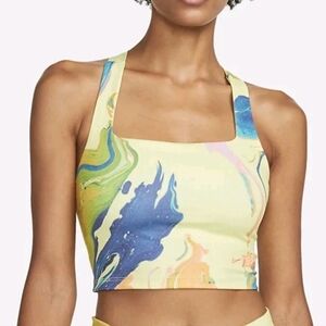 NEW! NIKE Cropped Marble Athletic Bra Top 1X.